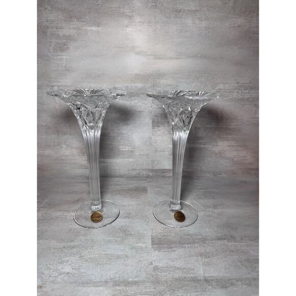 2 Cristal D’ Arques 24% Crystal Candlestick Holders - Picture 1 of 6